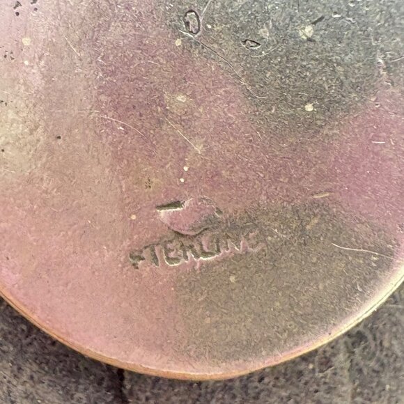 VTG Solid Sterling Silver 925 Roulette Wheel Circle Charm Size 1" Length - Picture 9 of 13